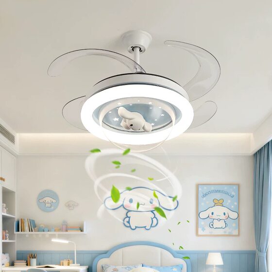 Children's Room Ceiling Lamp Full Spectrum Eye Protection Boy Cartoon Bedroom Lamp Modern Simple Creative Invisible Fan Lamp