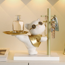 Lucky cat resin crafts storage gift home furnishings factory direct clearance entrance childrens room key holder