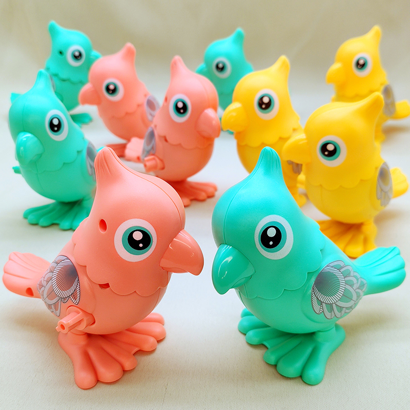 Upper Chord Clockwork Toy Cartoon Animal Birdie Bungee Jumping Parrot Baby Boy Learning Climbing 1-2-3-year-old online red hot sell