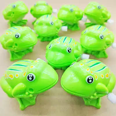 Chain clockwork jumping small plastic frog toys nostalgic infants and young children's boys and girls 1-34 year old Douyin stall
