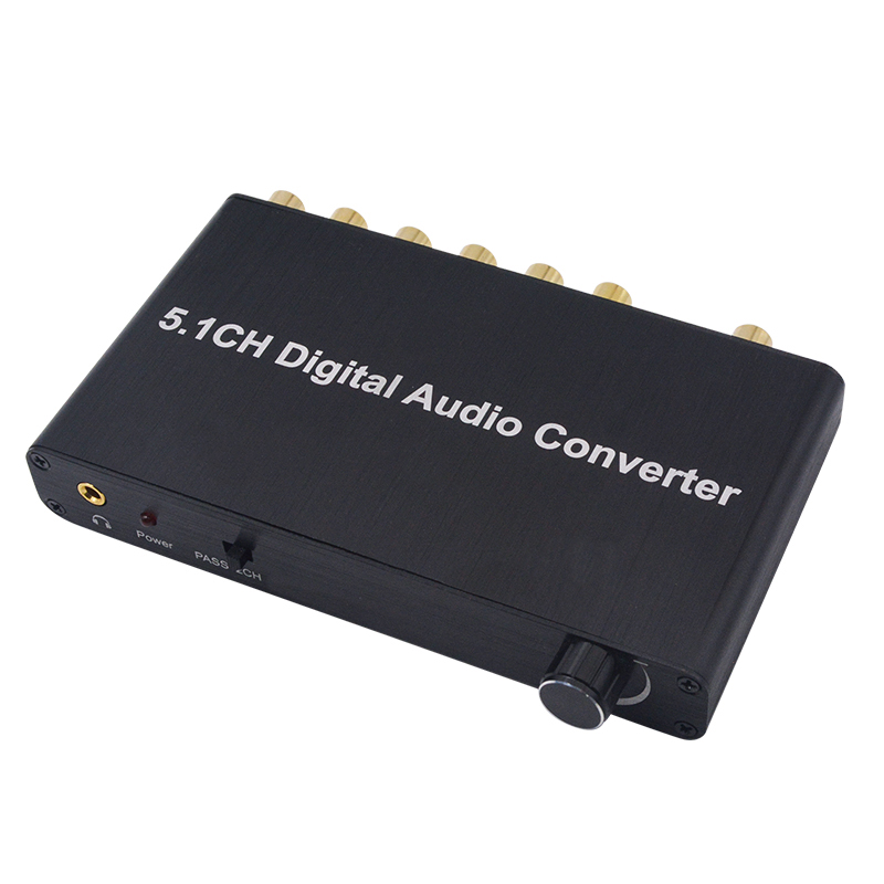 5 1ch Digital Audio Converter Fiber coaxial DTS AC3 Dolby Decoding SPDIF input to 5 1