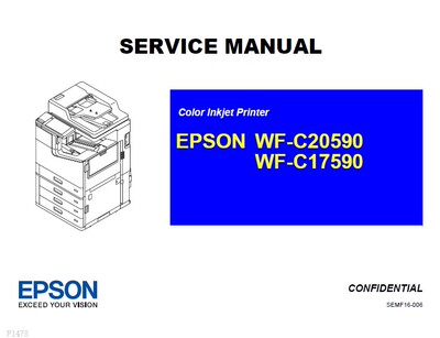 Epson WF C20590 C17590 Цветная машина Руководство по обслуживанию на английском языке