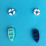 海洋系列滴胶手机壳贴片树脂配件船锚 diy奶油手机壳材料