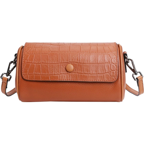 Подушка, сумка через плечо на одно плечо, из натуральной кожи, крокодиловый принт