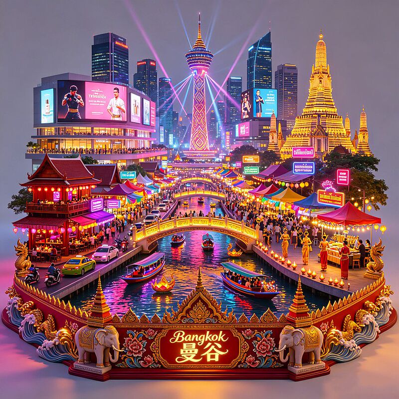 Bangkok Night Scene Metal 3D Relief Fridge Magnet Thai Landmark Cultural and Creative Tourism Magnetic Souvenir Gift Bangkok Night Scene Metal 3D Relief Fridge Magnet Thai Landmark Cultural and Creative Tourism Magnetic Souvenir Gift