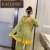 YYZJ quần áo giam giữ mùa hè mỏng phần phụ nữ mang thai sau khi sinh bộ đồ ngủ mùa xuân và mùa thu bông tinh khiết cho con bú cho con bú quần áo phụ nữ phục vụ tại nhà - Giải trí mặc / Mum mặc