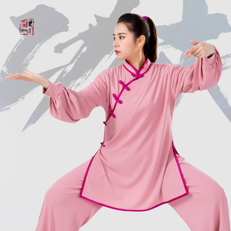 Thyrakawa Funder China Wind Spring China Wind Spring Tai Chi Clothing Woman's Taijiquan Taijiquan Kung Fu Kungfu Practice Martial Arts Suit