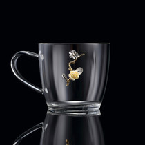 Creative belt Pingming Cup Japanese handmade glass inlaid silver teacup Master Cup personality gift home kung fu teacup