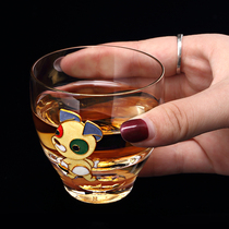Cloisonne creative 12 Zodiac Cup Glass Master Cup Single Cup kung fu tea set fashion household tea cup gift