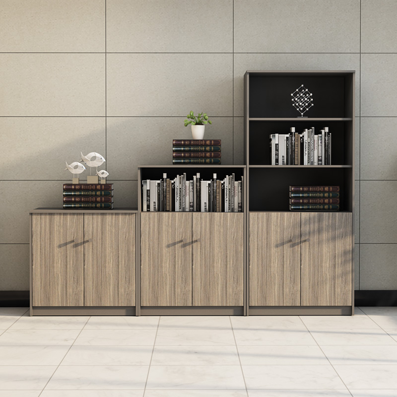 File cabinet wooden data file storage office high and low partition low cabinet combination bookcase shelf custom