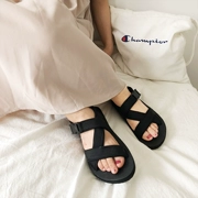 Mùa hè 2018 mới phong cách sandal nữ chic port gió retro sandal đỏ với giày nữ