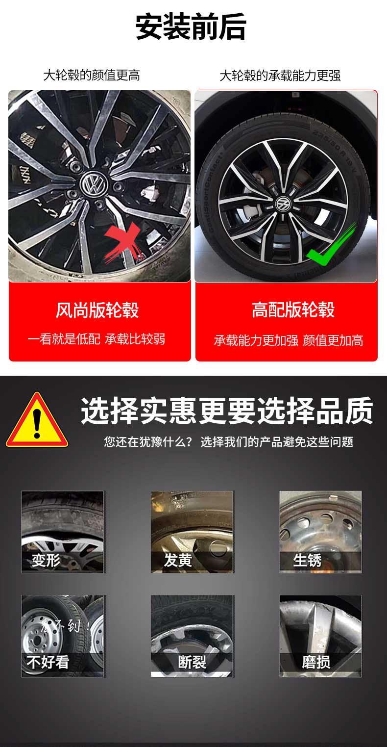 17-19 Volkswagen Tiguan 1 bánh Xe 19 inch Hyun Shi Tiguan L bánh xe 18 inch sửa đổi phụ kiện gốc - Rim 	mâm xe ô tô 7 chỗ