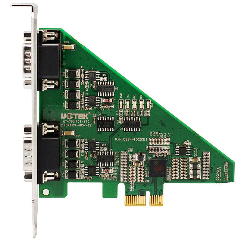 Yutai UT-792 (UTEK) PCI-E to 2 port RS485 422 serial port card 9 pin com port expansion card