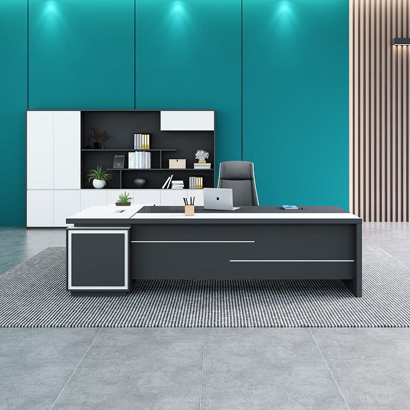 Perpper President's boss table minimalist modern big class desk manager desk office single desk chair combination