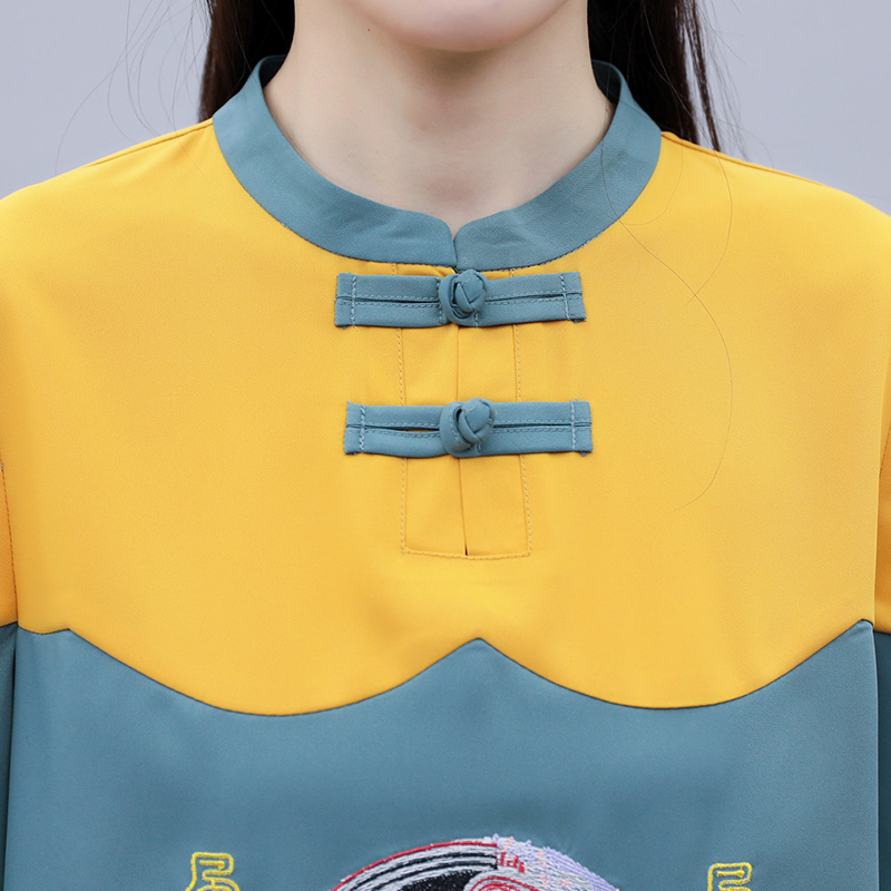 mặc tang chiếc váy phụ nữ Trung Quốc của phiên bản cải tiến của Han sườn xám nhỏ áo quần rộng chân hai mảnh khí mùa hè gió của Trung Quốc phù hợp với