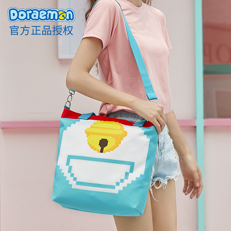Doraemon joint bag female messenger bag student canvas bag spring and summer cartoon shoulder bag large-capacity canvas bag