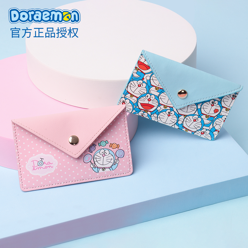 Doraemon joint card bag women's ultra-thin small and exquisite niche design cartoon cute card bag ins wind net red