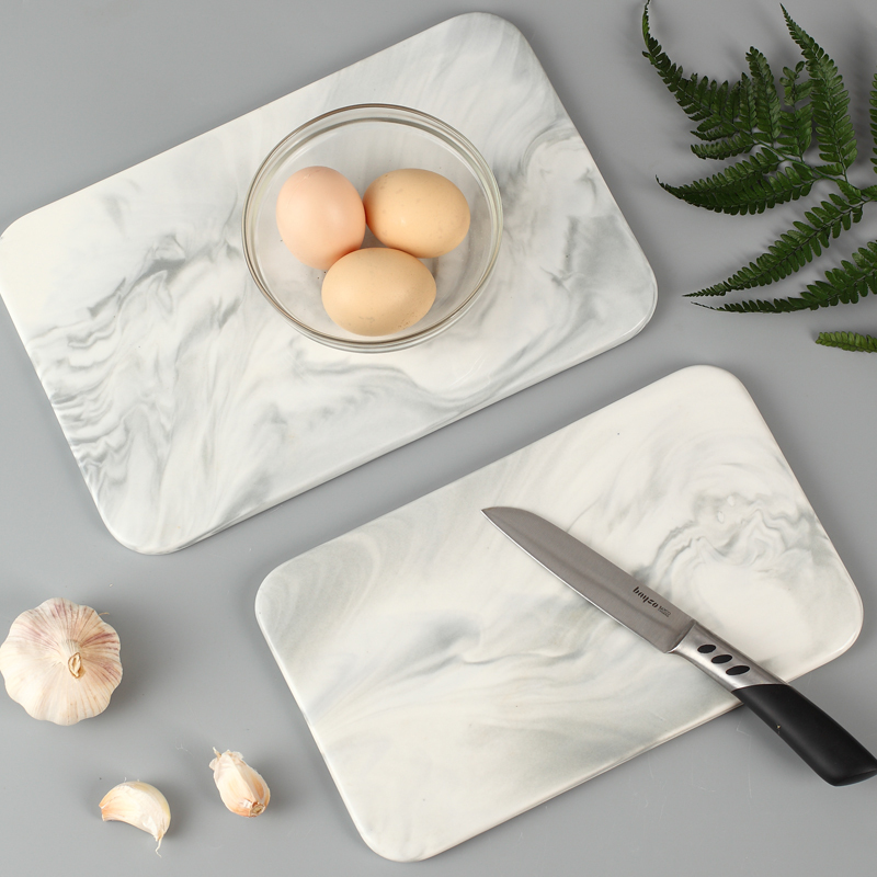 Creative Ceramic Marble Flat Cutting Board, High Temperature Resistant, Household Fruit Tray, Nordic Style Chopping Board