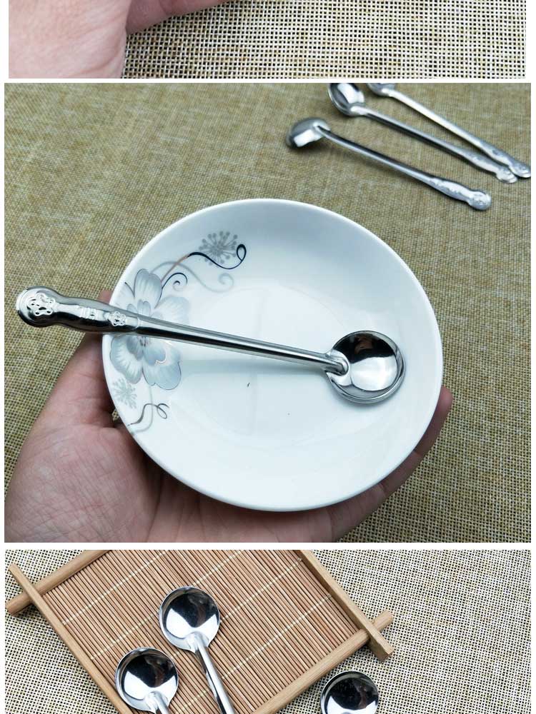 Gia vị bằng thép không gỉ muỗng nhỏ muỗng thêm gia vị nhỏ muỗng nhỏ muỗng cà phê muỗng khuấy thìa tráng miệng muỗng - Cà phê dụng cụ pha cà phê
