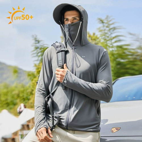 Мужская летняя одежда для защиты от солнца, шелковая дорожная дышащая куртка, защита от ультрафиолета