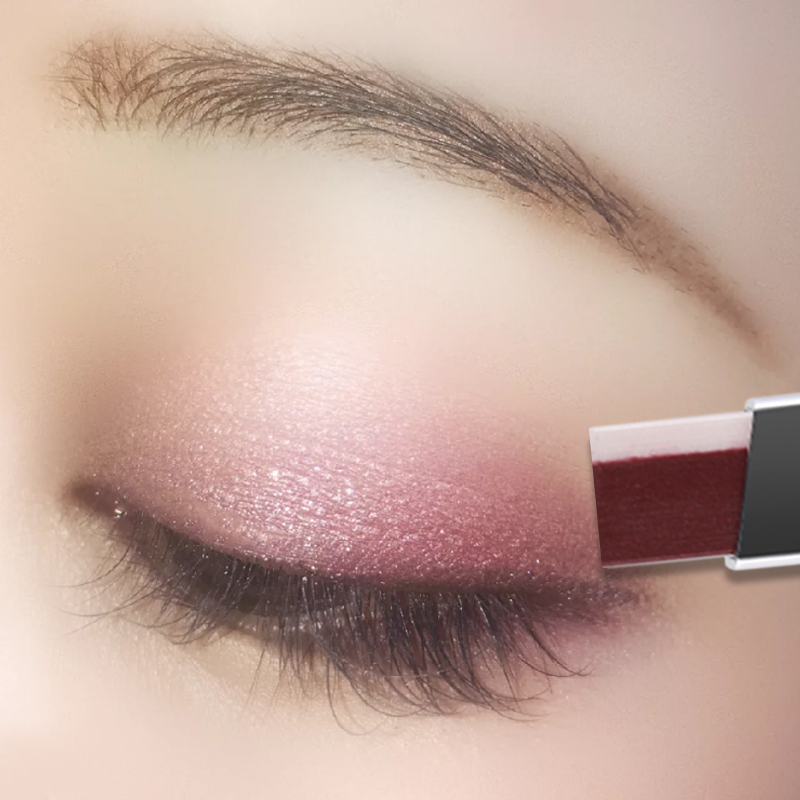 Li Jiaqi recommends bicolor eye shadow stick waterproof without fainting female pearls earth color eye shadow disc beginners not to fall color
