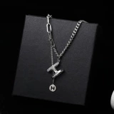 Универсальное ожерелье с буквами, модная цепочка до ключиц в стиле хип-хоп для влюбленных, серебро 925 пробы, изысканный стиль