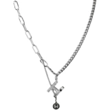 Универсальное ожерелье с буквами, модная цепочка до ключиц в стиле хип-хоп для влюбленных, серебро 925 пробы, изысканный стиль