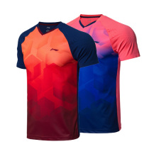 Li Ning Tennis Badminton Sports Fashion Running Speed Dry Line Sweat Cool Training Blouse Breathable Sportswear Men s
