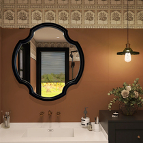 Nordic palace style light luxury cosmetic mirror ins niche high-value mirror hotel entrance aisle art decorative mirror