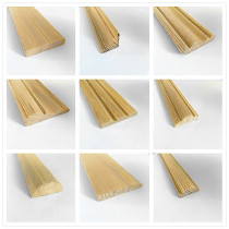 Solid wood line decoration wooden line border inner corner ceiling background wall decorative strip log photo frame top corner line customization