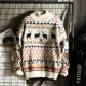 Áo len cổ cao xu hướng nam hươu Nhật Bản nổi tiếng gió mùa thu và áo len dệt kim chạm đáy áo sơ mi những người yêu thích áo len