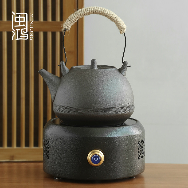 Electric pottery stove tea boiling set household Pu'er brewing teapot boiling water stove black tea volcanic stone health teapot teapot tea stove