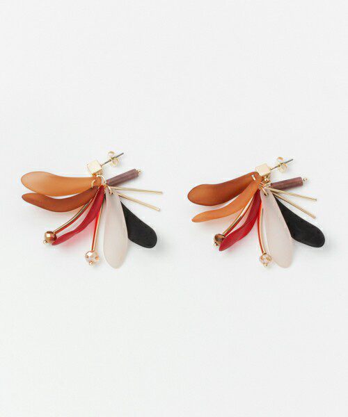 Exported to Japan, beautiful color matching flower goddess fan, Japanese super fairy earrings