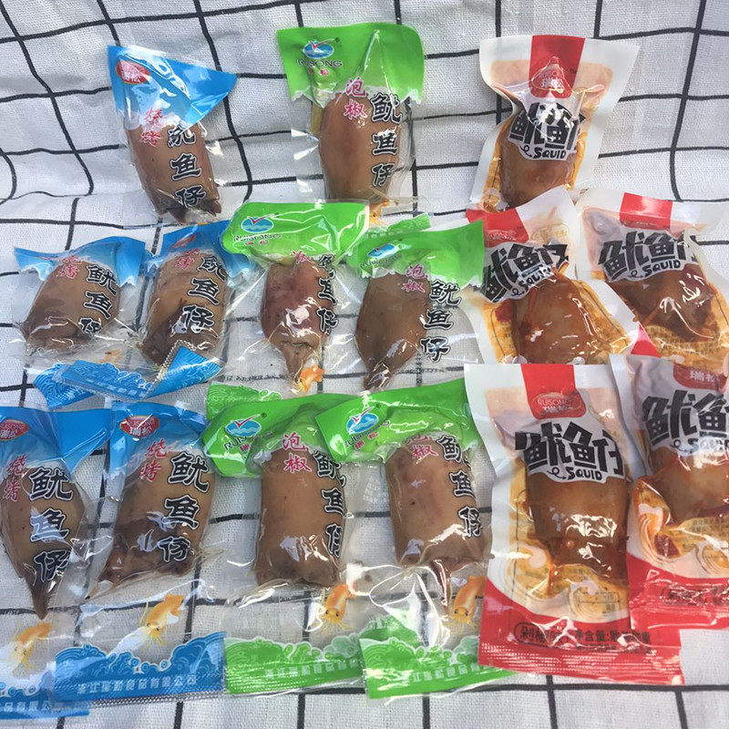 Ripine Barbecue Squid Paparazzi Peppers Chopped Peppers Taste Ready-to-eat Squid Bulk Weighing 500 gr Sea Products Snacks