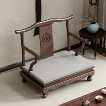 New Chinese Meditation meditation low circle chair master chair hedgehog red sandalwood meditation single leisure chair solid wood official hat chair