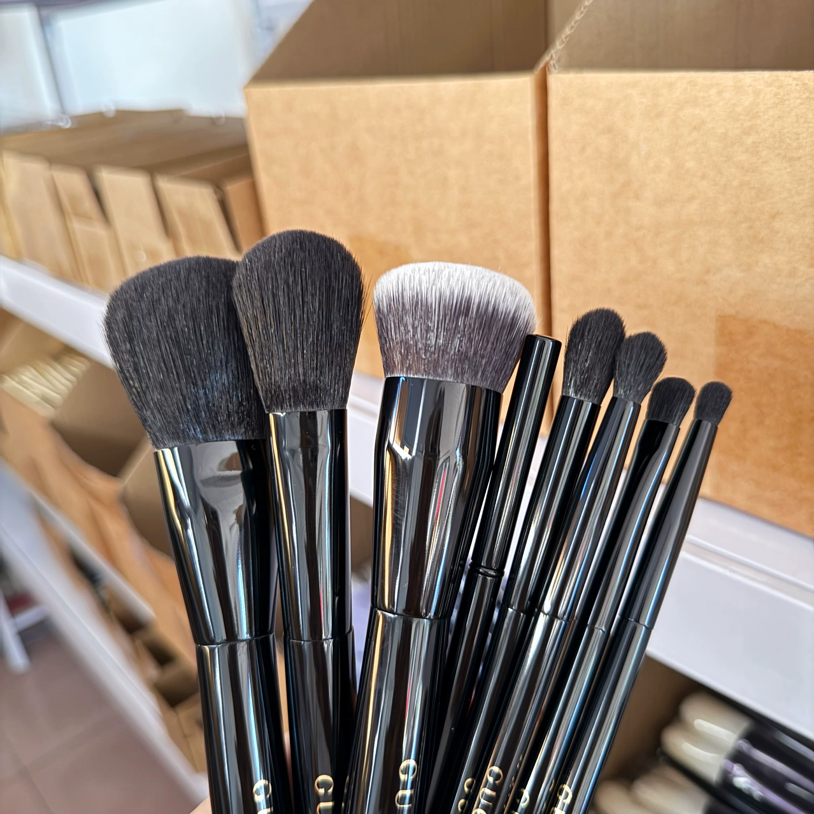 Brush, face blush, 9 pieces