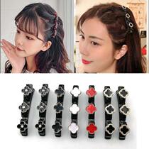 Net red four-leaf straw choreography hair clip Liu Haibian clamping theorist multilayer hollowed-out card Lazy person styled hair clip