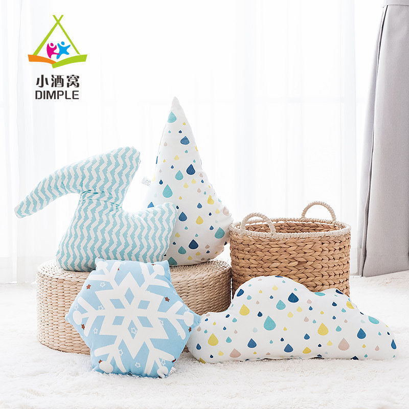 New Down Cotton Series Small Clear New Wind Cute Cuddle Snow Flowers Lightning Clouds With Pillow Cushions To Buy Three Deliver One