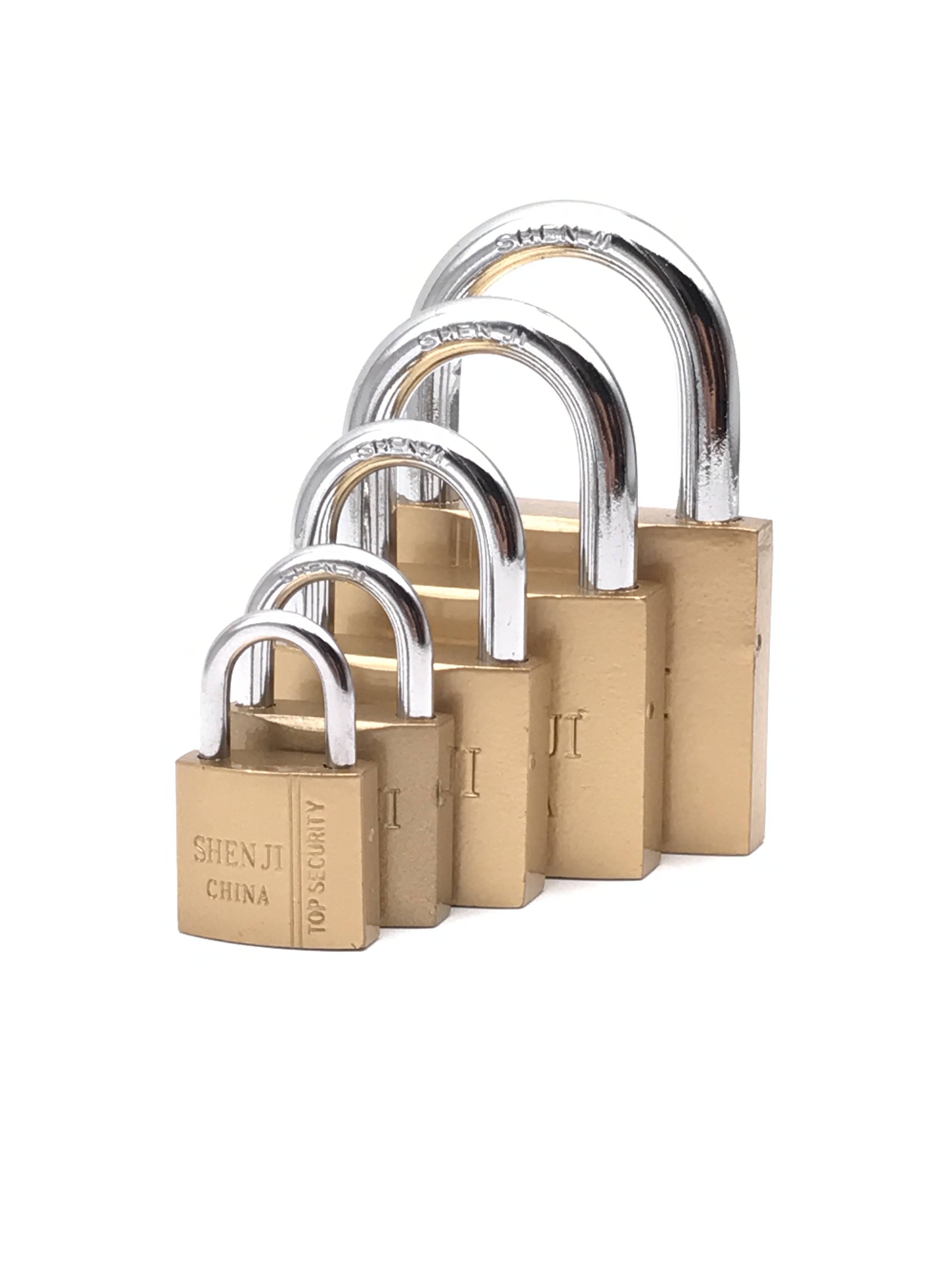 Shenji gold cross padlock 32mm38mm50mm63mm75mm copper simulation straight open lock of small cabinet drawer lock