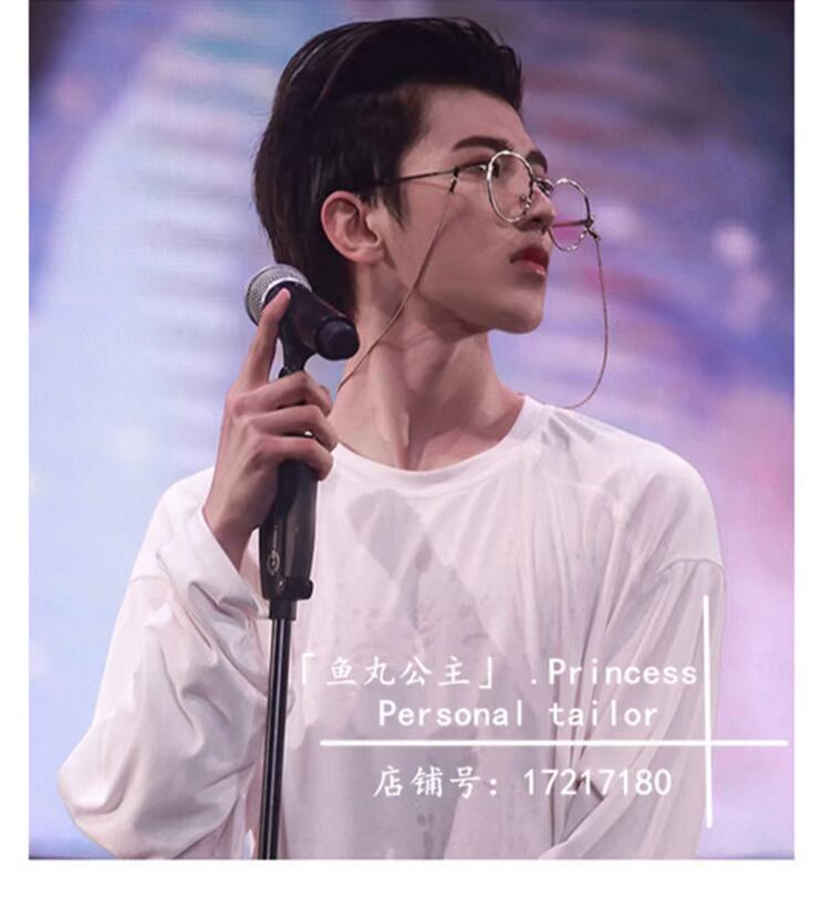Cai Xukun với kính mắt nữ phiên bản Hàn Quốc của thủy triều retro khung tròn retro phong cách ulzzang cận thị nam mat kinh hang hieu