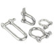 Jinchao national standard 304 stainless steel d-shaped bow shackle u-ring lifting ring hoisting shackle connection port lifting ear