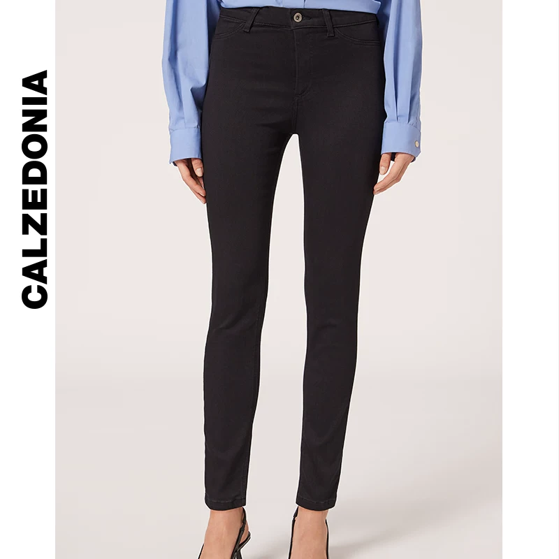 Плотные теплые джинсы-лосины осень-зима для женщин CALZEDONIA, casual wear MIP070