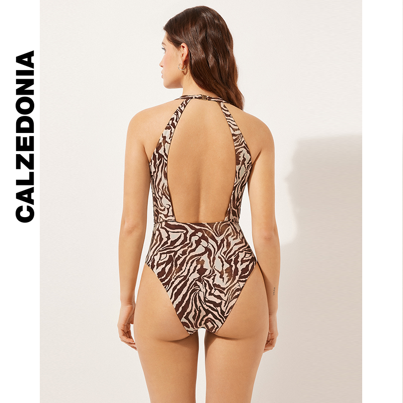 Сандалии CALZEDONIA Kaze носки летние морской курорт купальник однотонный коричневый узор 0IS1838