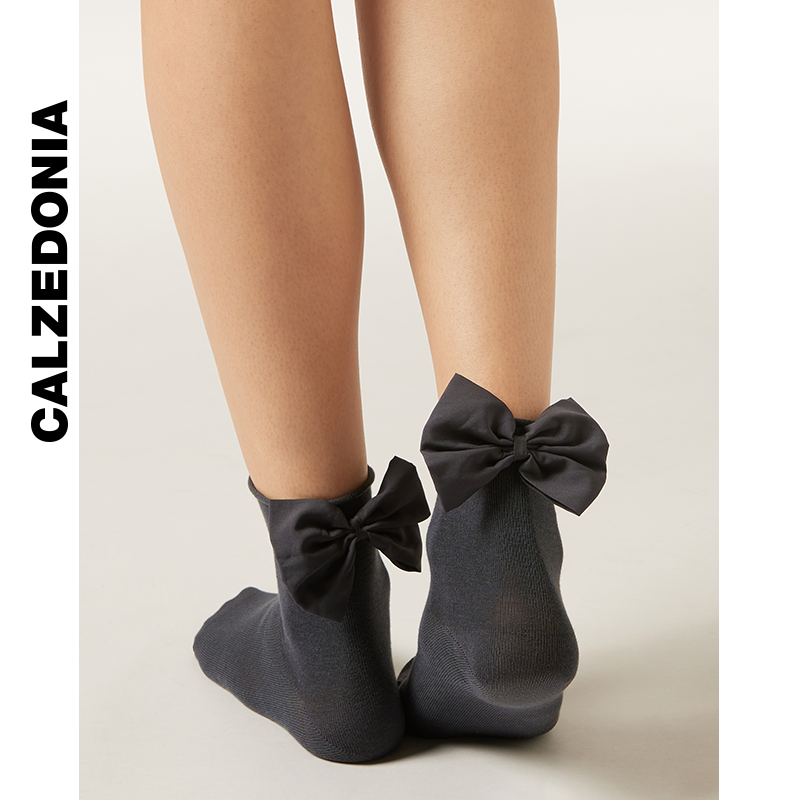 CALZEDONIA носки весна и осень для женщин милые школьные носки однотонные цветы банты DC0561