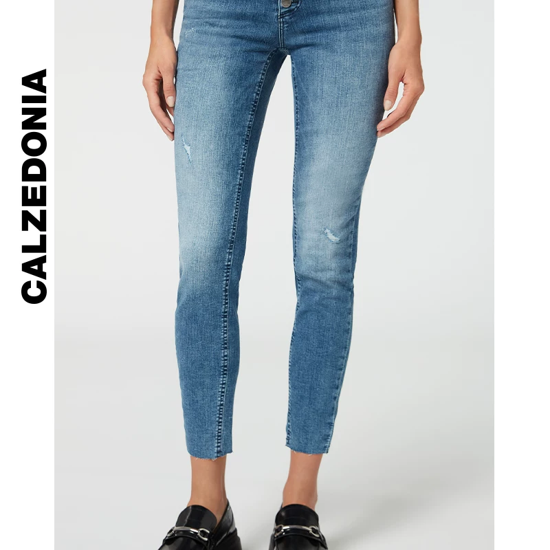 КАЛЦЕДОНИЯ Kaze Italian Socks Women's Casual Comfortable Stretch Tight Jeans MODP1161