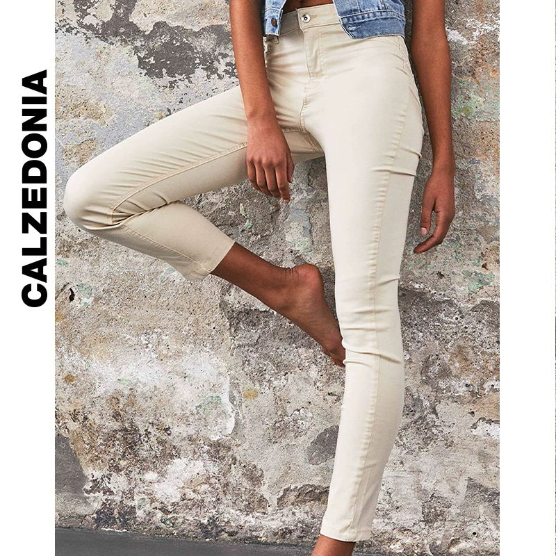 CALZEDONIA Kazeyi Socks Spring and Summer Women's Casual Tight Small Feet Lightweight Butt Lifting Jeans MIP066