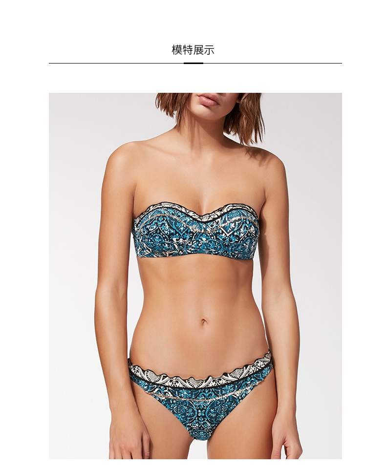 CALZEDONIA Đồ bơi nữ Sara Sequin Bikini Tóm tắt SN01473 7252 - Bikinis shop do boi