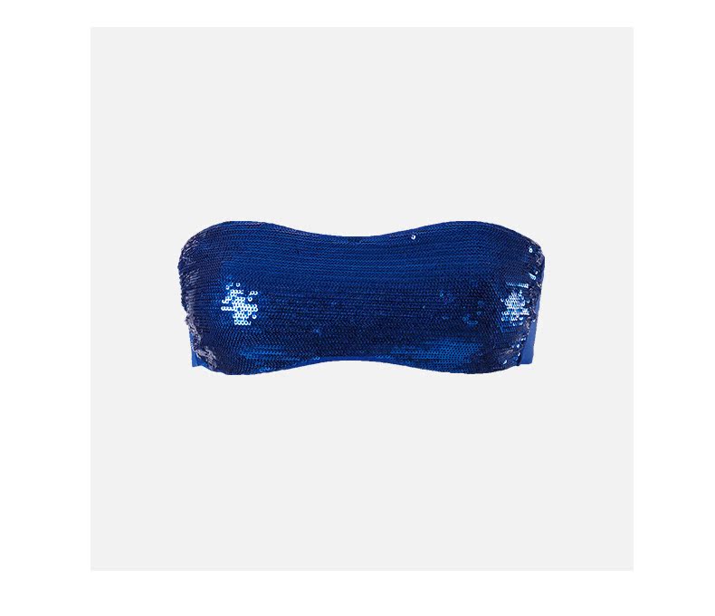 Bộ bikini đính sequin hàng đầu của phụ nữ CALZEDONIA RFI1412 2598 - Bikinis ao tam xuan thu