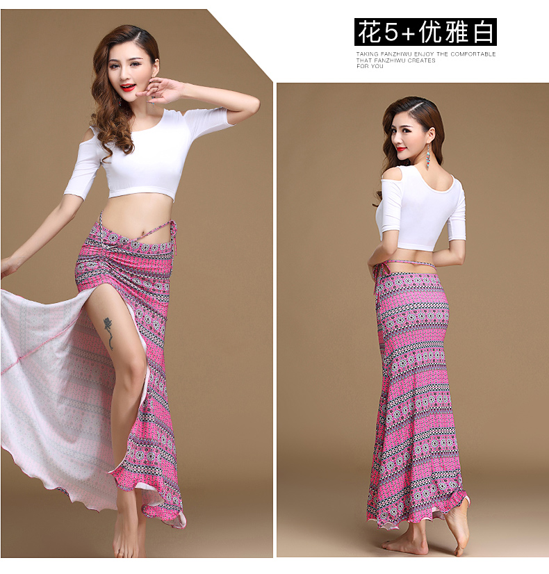 Brahma dance bụng múa trang phục nữ thực hành quần áo khiêu vũ phương Đông mới bắt đầu 2019 mới phù hợp với váy dài - Khiêu vũ / Thể dục nhịp điệu / Thể dục dụng cụ váy nhảy cha cha