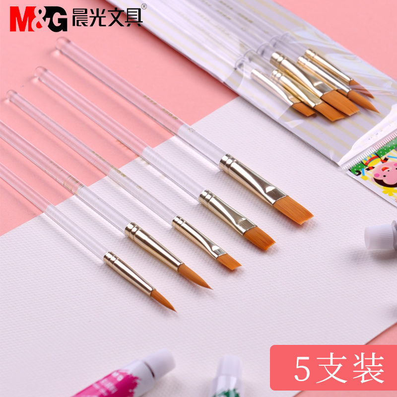 Gouache Watercolor Brush Hand Paint Adult Brush Oil Brush Arrangement Pen Acrylic Flat Head Paint Paint Brush Fine Art Pen